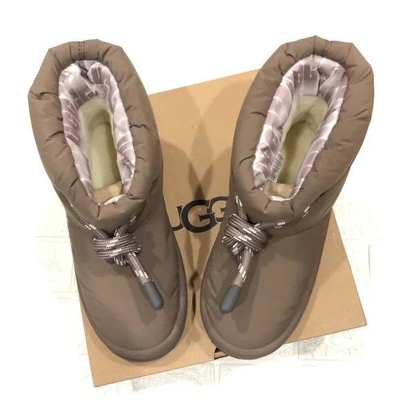 UGG Maxi Cozy Puffy Short Booties UGGPlush Warm Wool Blend Size Big Kid 4 EU 36 - Picture 11 of 14